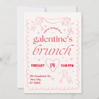 galentines brunch party Invitation