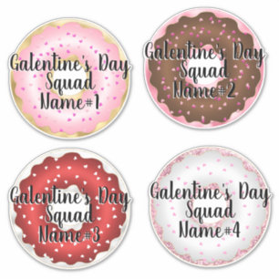 Galentine's Day Squad Ajouter des noms Stickers Mo