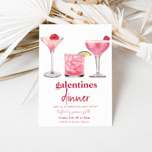 Galentines Dîner Valentine Filles Invitation de nu