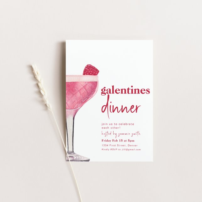 Galentines Dîner Valentine Filles Invitation de nu (Créateur téléchargé)