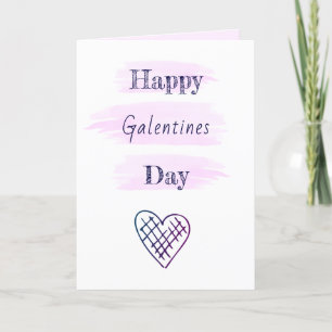 Galentines modernes Besties Jour Plié Carte de vac