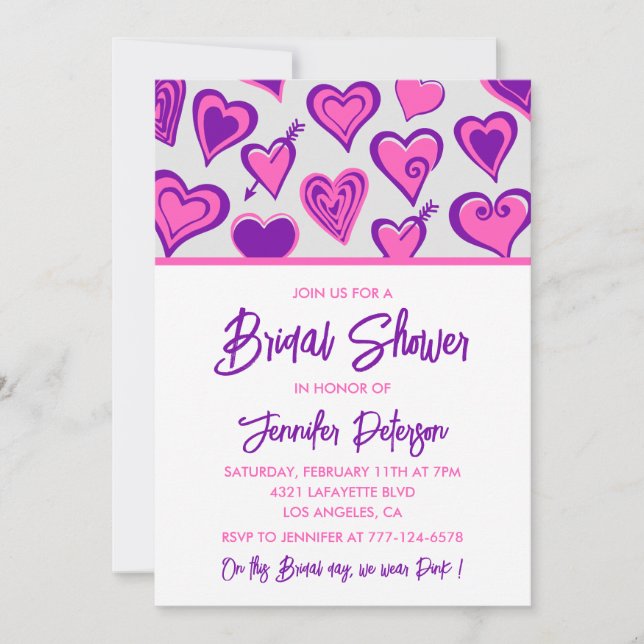 Galentines nuptiale invitation Coeur mignon (Devant)