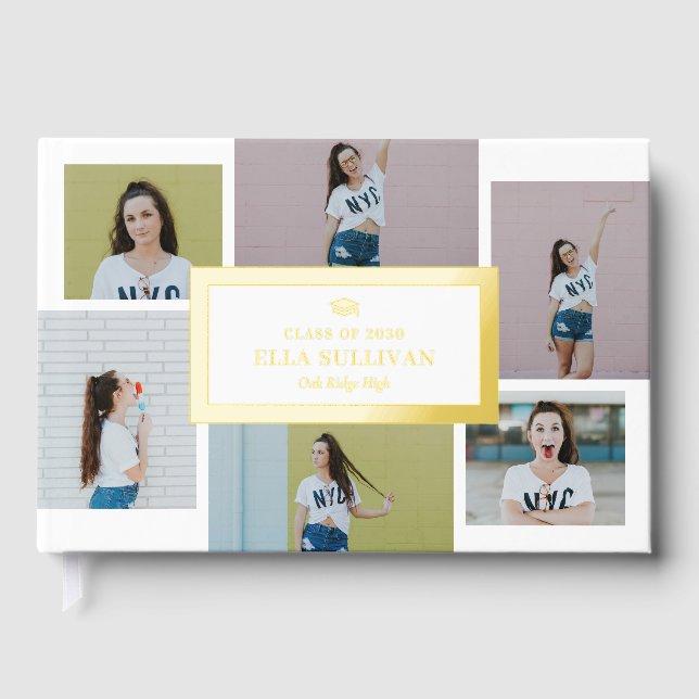 Galerie branchée Foil Photo Graduation Livre d'or (Recto)