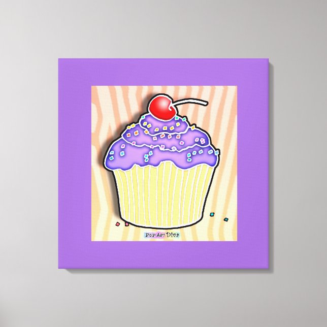 Galerie Cupcake de raisins toile enveloppée (Recto)