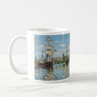 galerie d'art de tasse à café, bateaux naviguant s