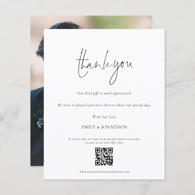 Galerie de photos du code QR du script budgétaire  (Devant / Derrière)