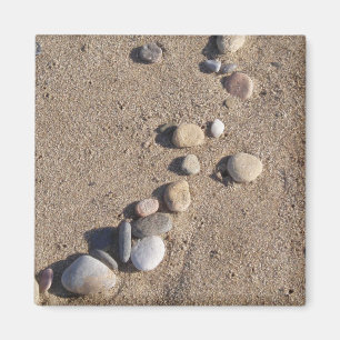 Galets Dans Le Magnet De Sable