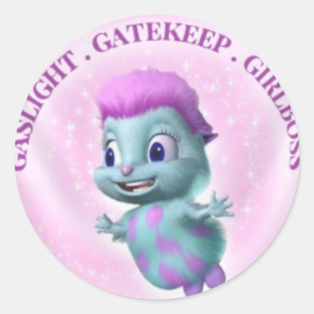 GAlight Gatekeep Girlboss autocollant (Devant)