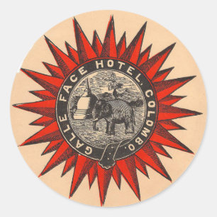 Galle font face au rétro autocollant de bagage