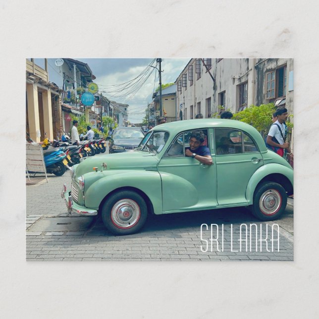 Galle Sri Lanka Ancienne voiture Carte postale (Devant)