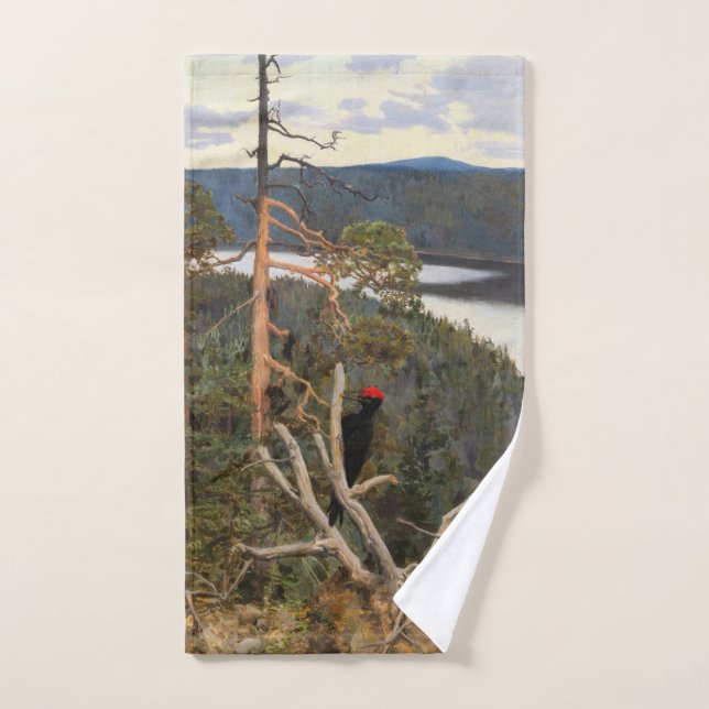 Gallen-Kallela - Grand pic noir 1894 (Serviette à main)