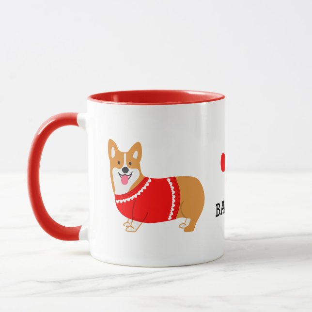 Gallois Corgi Mug Personnalisé (Gauche)