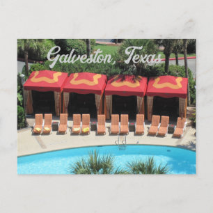 Galveston, Texas - Carte postale du solarium de l'
