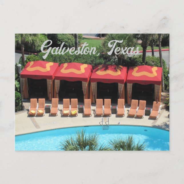 Galveston, Texas - Carte postale du solarium de l' (Devant)