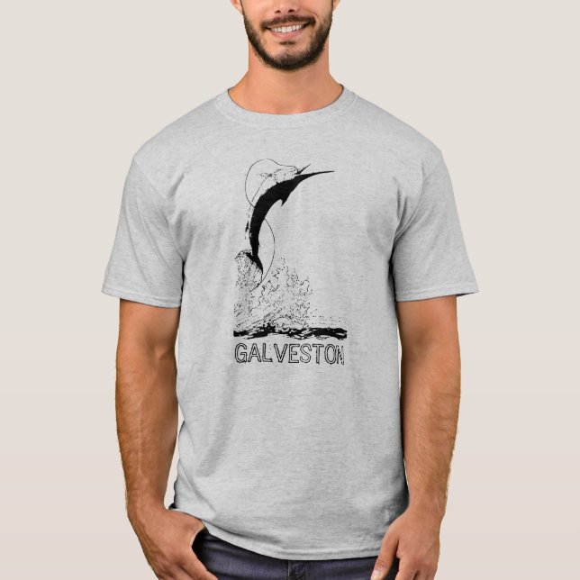 Galveston, TX T-shirt de pêche sportive (Devant)