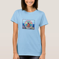 Galveston Ukulele GUS Le T-shirt féminin Octopus