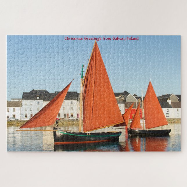 Galway  Bateaux à voile Irlande. Puzzle (Horizontal)