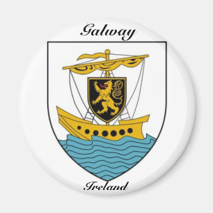 Galway Irlande antique armoiries de navire Magnet
