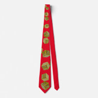 Gambler Cravate rouge et or