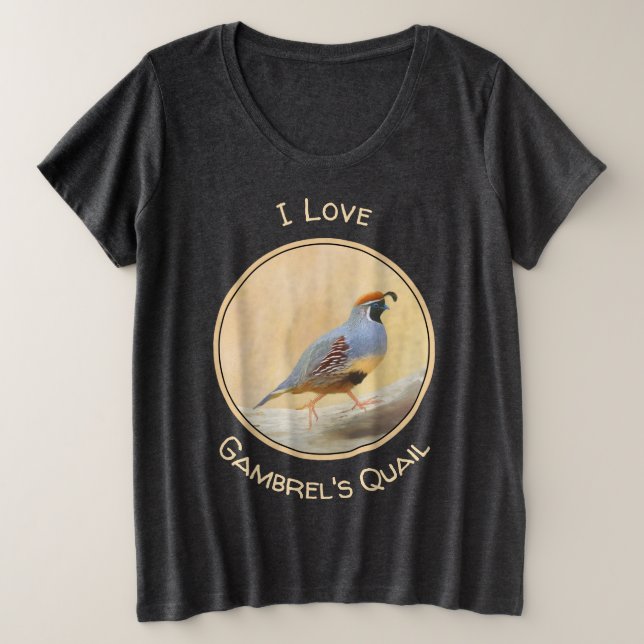 Gambrel's Quail Painting Original Bird Art (Design devant)