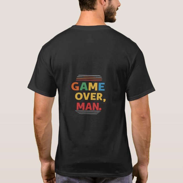Game Over, Homme t-shirt design (Dos)