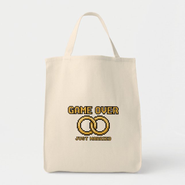 Game Over Married Funny Tote Bag (Devant)