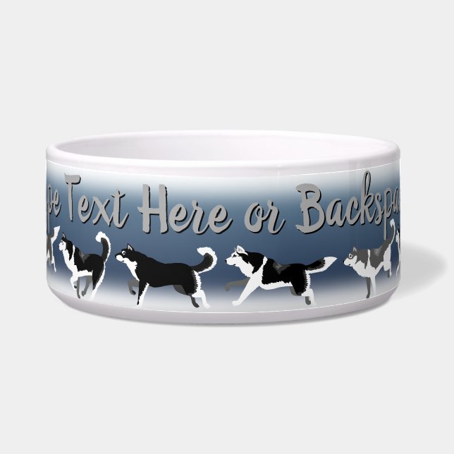 Gamelle pour animaux Husky Personnalisée Gamelle p (Devant)