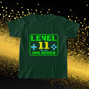 gamer Anniversaire mot art unisex 11e T-Shirt