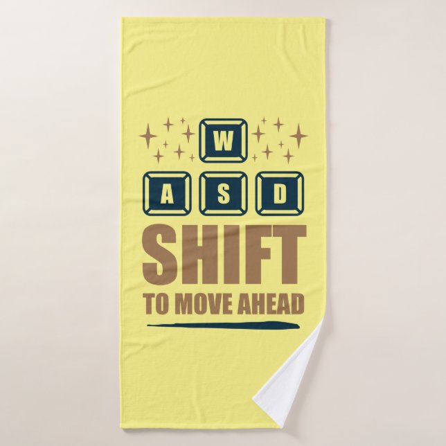 Gamer Cadeau Shift Pour Aller De L'Avant (Serviette de bain)