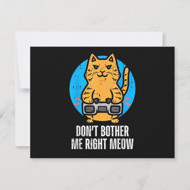 Gamer Cat Dont Bother Me Meow Funny Gaming Men Boy (Devant)