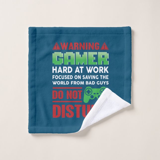 Gamer Jeu Cadeau Dur Au Travail (Gant de toilette)