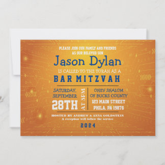 GAMER JEU DIGITAL Bar Mitzvah Invitation