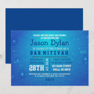 GAMER JEU DIGITAL Bar Mitzvah Invitation