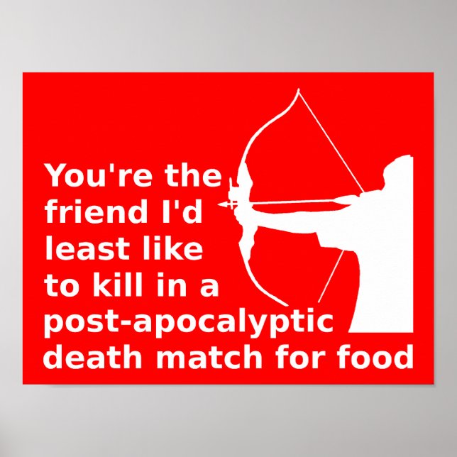 Games of Hunger Funny Poster Sign (Devant)