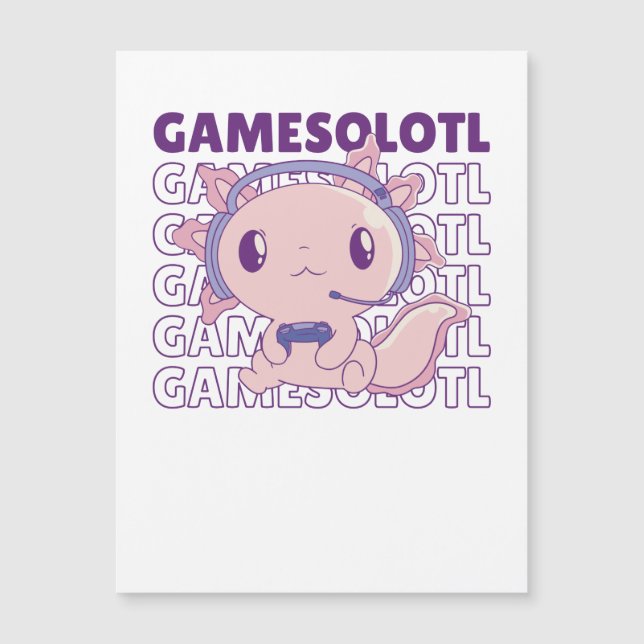 Gamesolotl Funny Axolotl Mot Jeu Pour Les Joueurs (Devant)