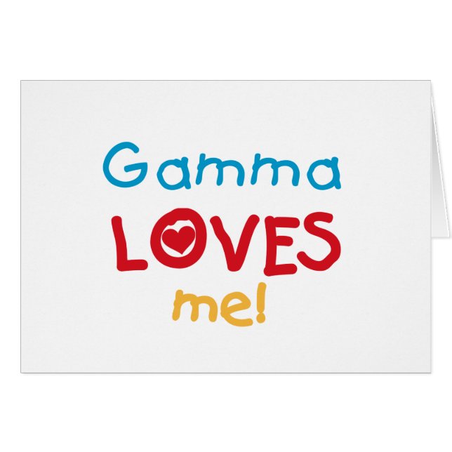 Gamma aime mes t-shirts et cadeaux (Devant horizontal)