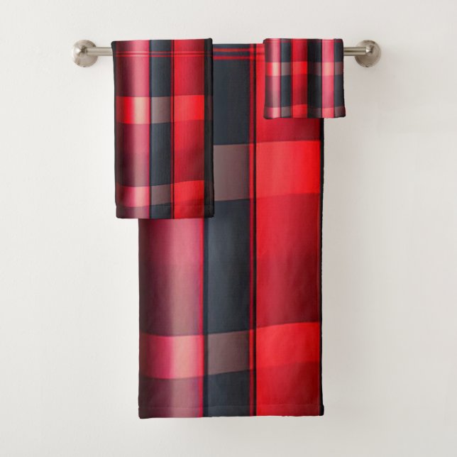 Gamme Abstraite Red Black Plaid (En situation)