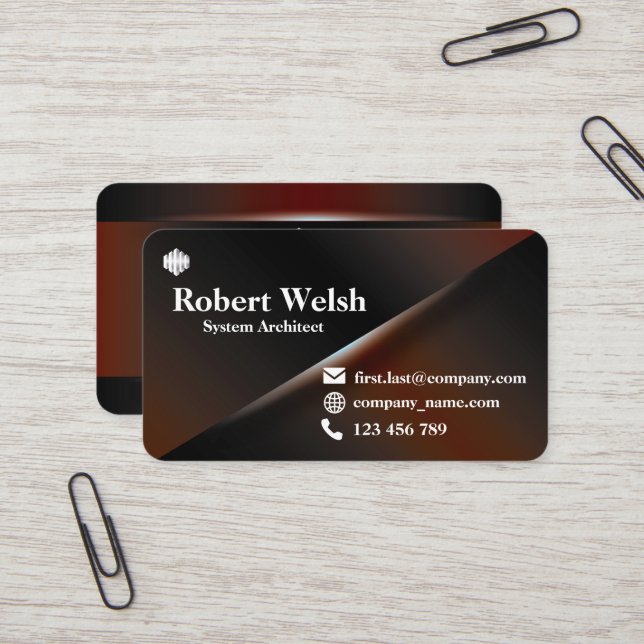 Gamme de Carte de visite couleur dégradé 10 (Devant/Arrière en situation)