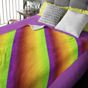 Gamme de couleurs diagonales Couverture en polaire