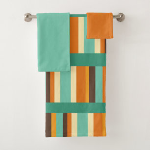 Gamme de serviettes de bain en fil de bandes
