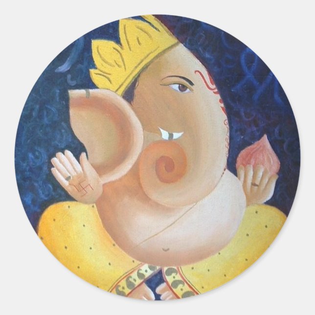 "Ganapati" - autocollant rond (Devant)