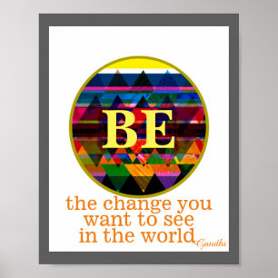 Gandhi citation affiche de motivation être le chan
