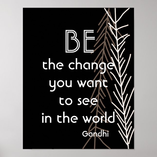 Gandhi citation affiche de motivation être le chan (Devant)