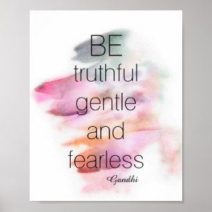 Gandhi citation poster aquarelle peinture abstrait