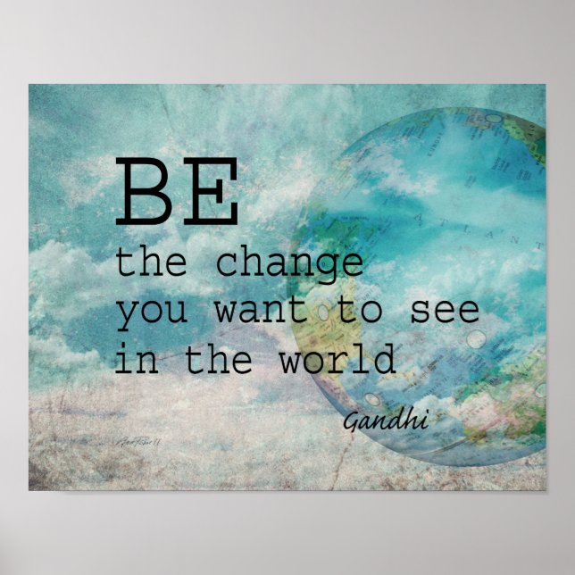 Gandhi cite une affiche de motivation sur l'art ph (Devant)