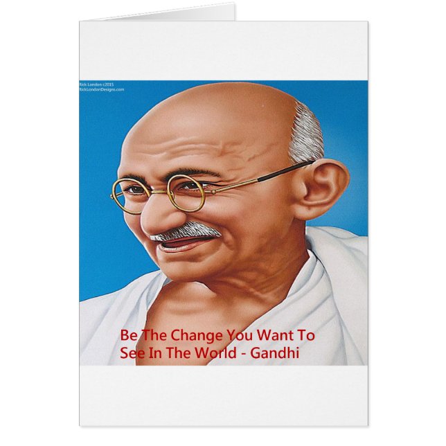 Gandhi & Soyez Le Changement Citation (Devant)