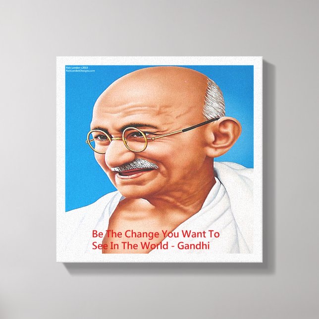Gandhi & Soyez Le Changement Citation Impression s (Recto)
