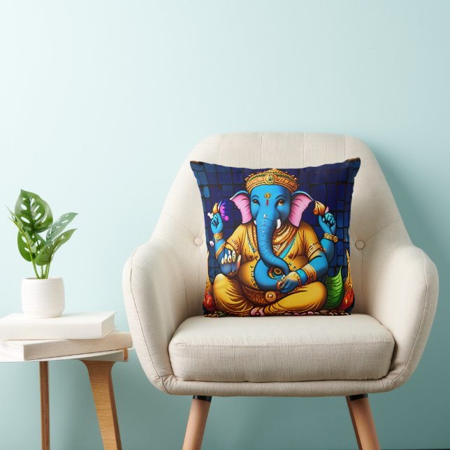 Ganesh Deity Idienne Dieu Coussin Jeu d'oreiller (Chaise)