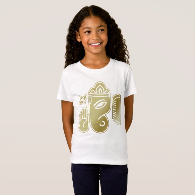 Ganesha Déesse d'Or - T-Shirt Fille (Devant entier)