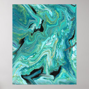 Gangs Back 1 Liquide Green Impression Abstraite